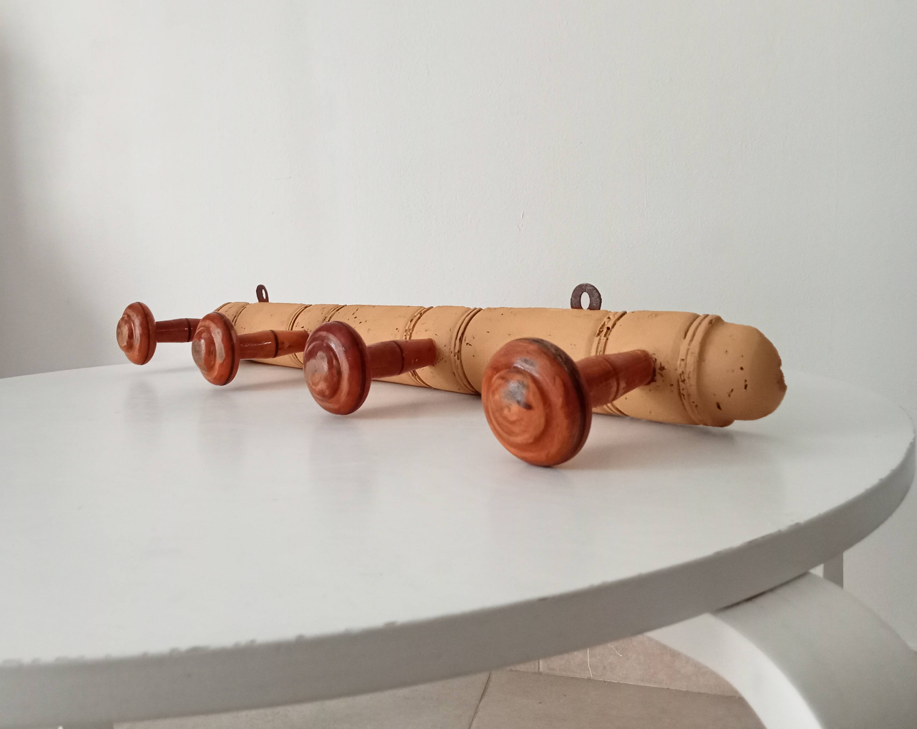Antique wall coat rack from the 40s/50s