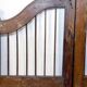 Old Burmese teak gate with openwork wrought iron panels