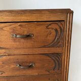 Art deco chest of drawers, 5 drawer chest