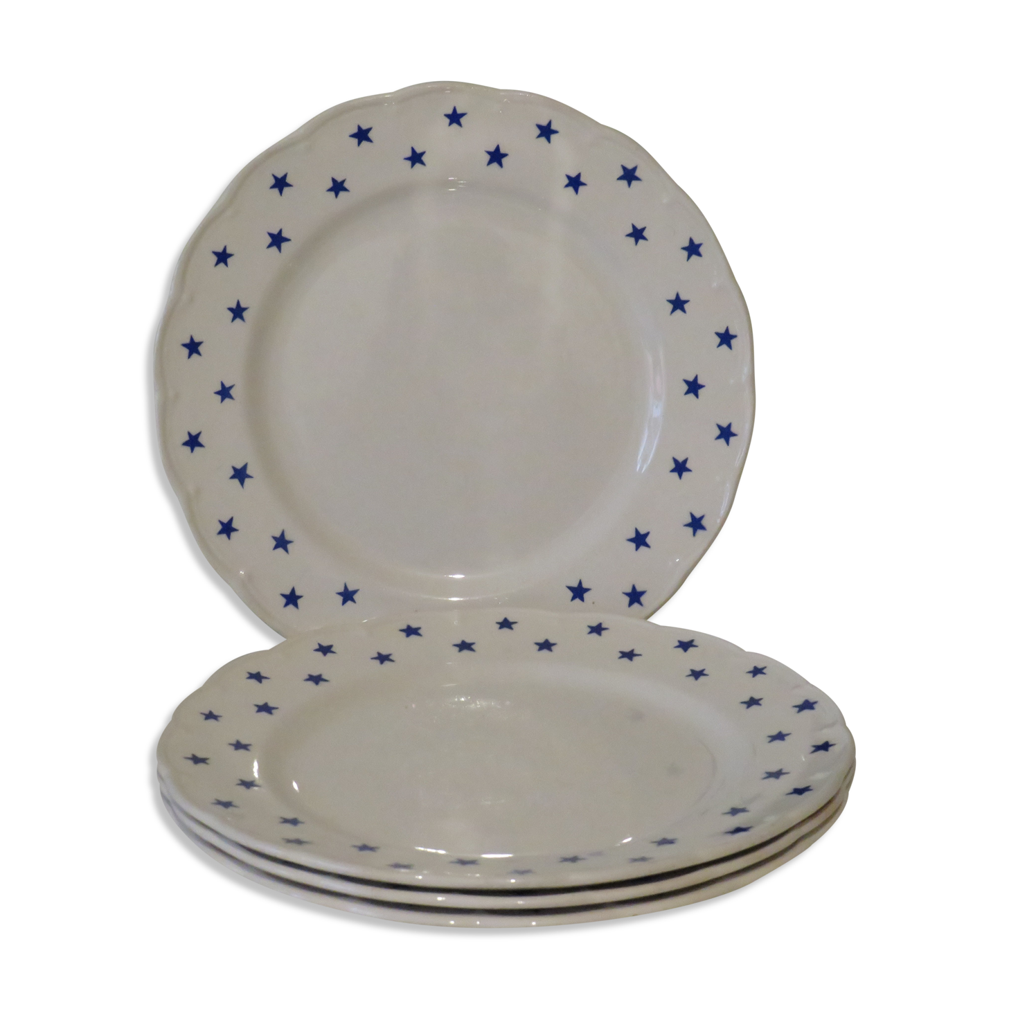 Ensemble de 4 assiettes plates, Boch la Louvière Belgique années 1960