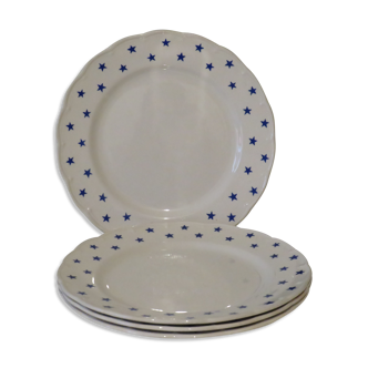 Set of 4 flat plates, Boch la Louvière Belgium 1960s
