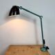 Large Green Industrial Workshop Table Lamp, 1960s