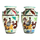 Vases vintage italy motif dragon