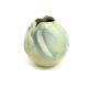 Postmodern sculptural hand-made iridescent blue glazed earthenware vase, italy