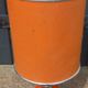 Designer lamp from the 70s in chrome metal and orange lacquered wood