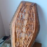Rattan basket with handles