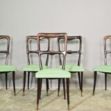 Set of 4 beech wood chairs from the 1950s
