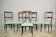 Set of 4 beech wood chairs from the 1950s