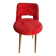 Vintage fur-lined orange-red chair