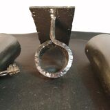 Paire d'appliques coniques en fer forgé, médiéval, électrifié en 1960