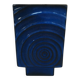 Vase Steuler de Cari Zalloni • 20 cm • Bleu émaillé • Spirale/Tourbillon
