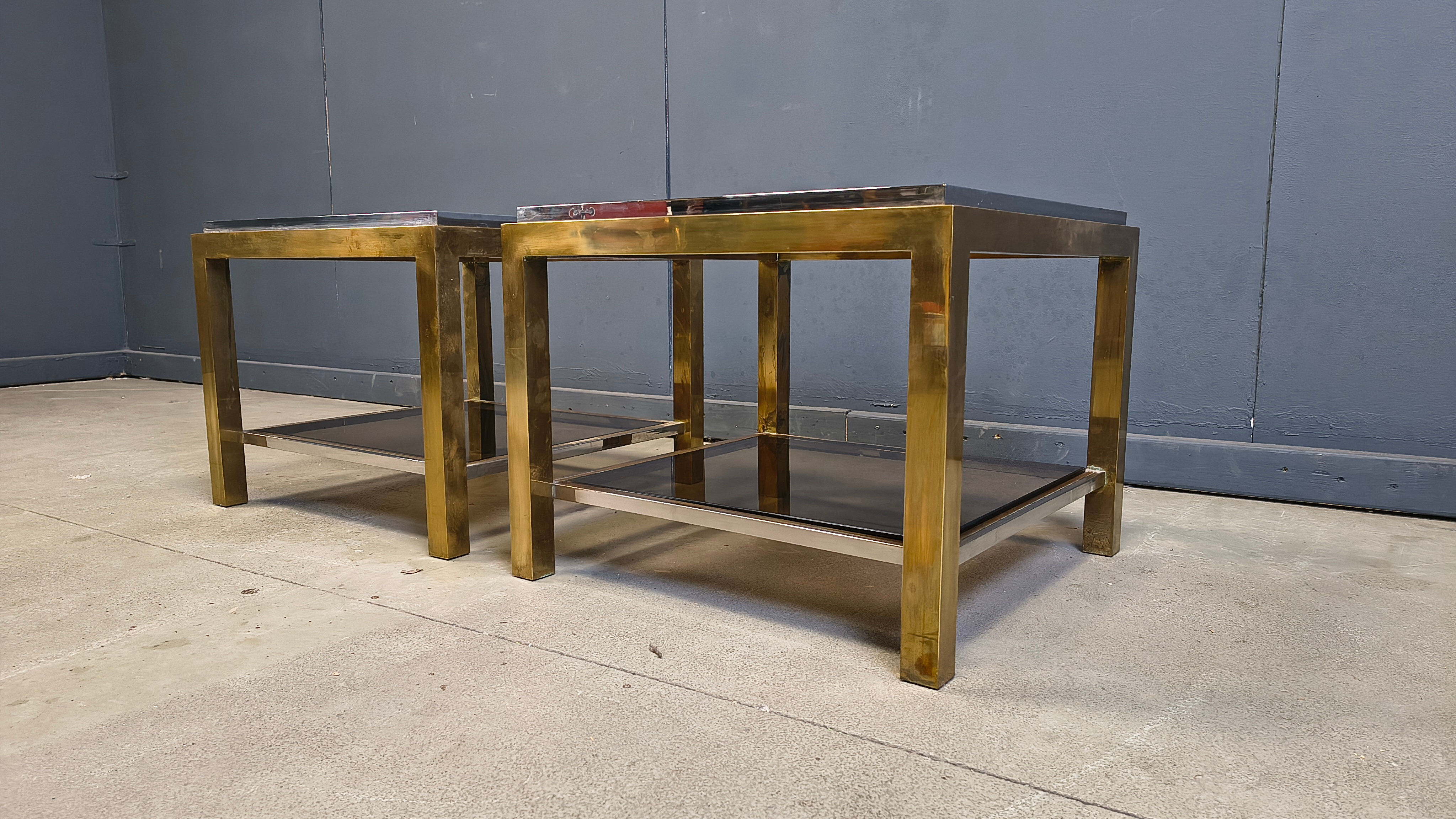 Pair of side tables by Jean Charles, 1970s