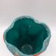 Vase pot style West Germany vintage Fat lava orange turquoise sea foam