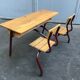 School desk school desk vintage bench