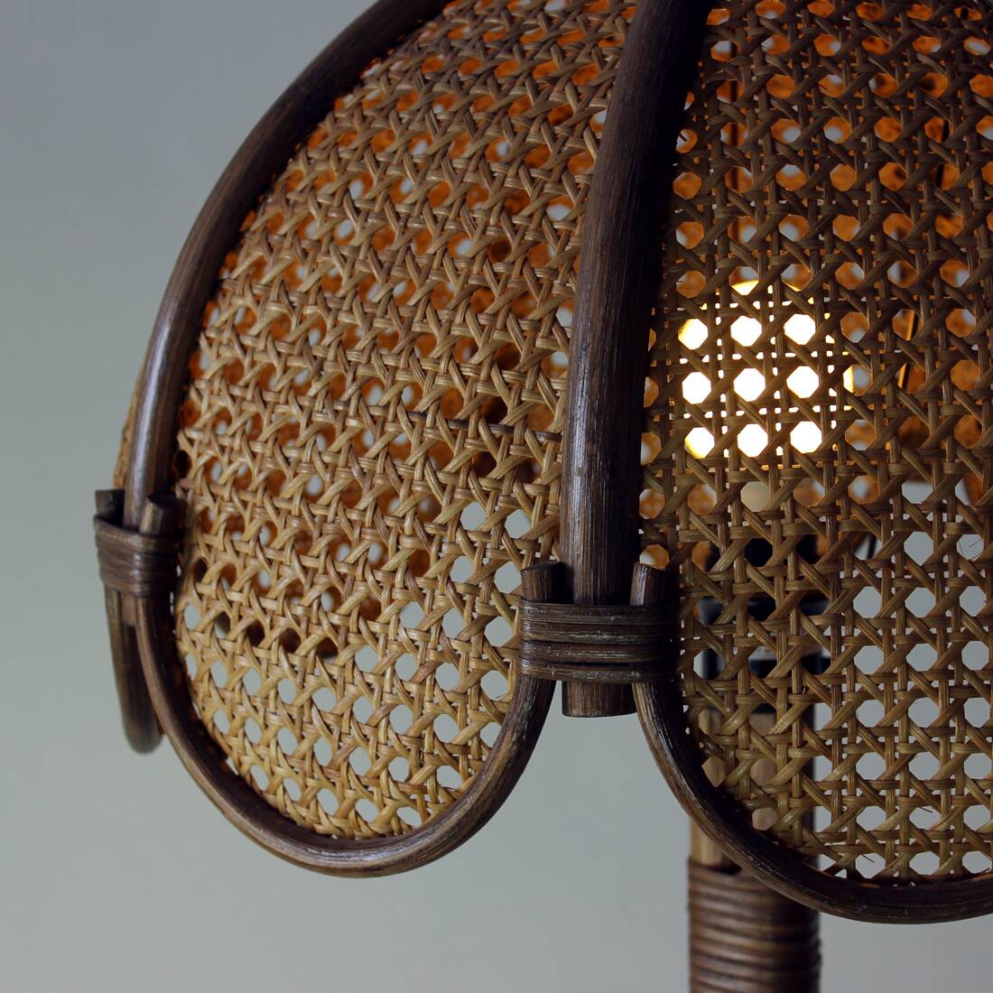 Lampadaire Autoportant En Bambou, République Tchèque Années 1990