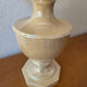 Beige glazed ceramic lamp from the 80s
