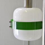 Suspended lamps in white and coloured plastic by Stilnovo, 1960s, set of 5.