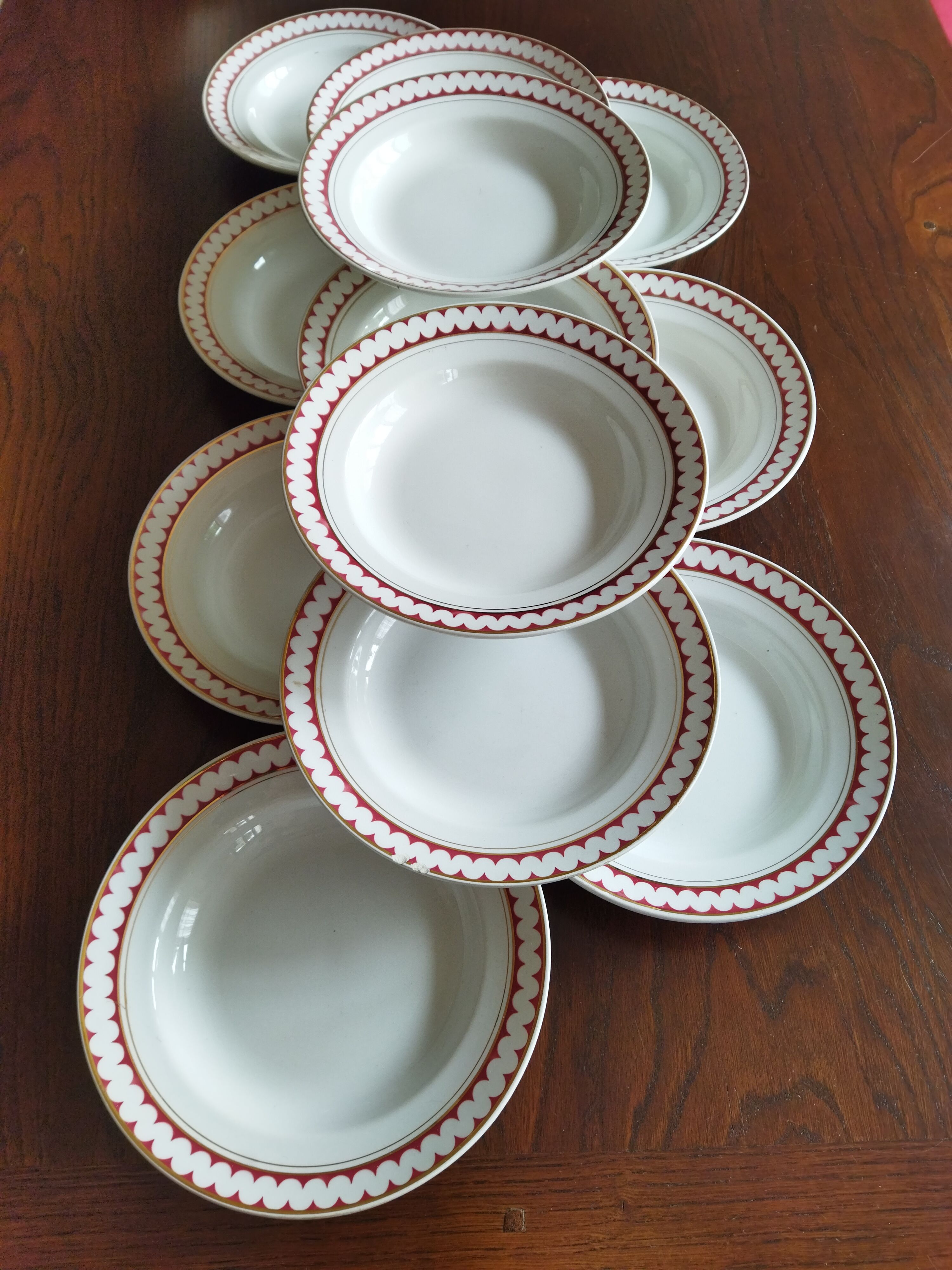 12 K&G Lunéville soup plates, Madrigal model
