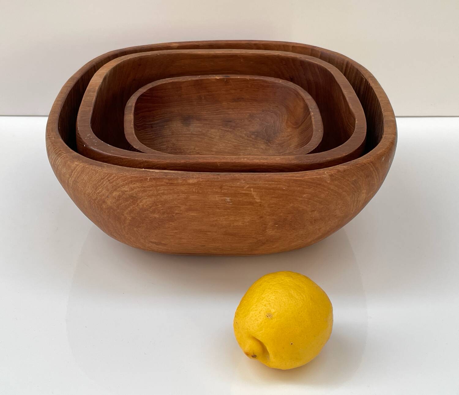 3 nesting teak salad bowls - Vintage - Scandinavian craftsmanship
