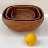 3 nesting teak salad bowls - Vintage - Scandinavian craftsmanship