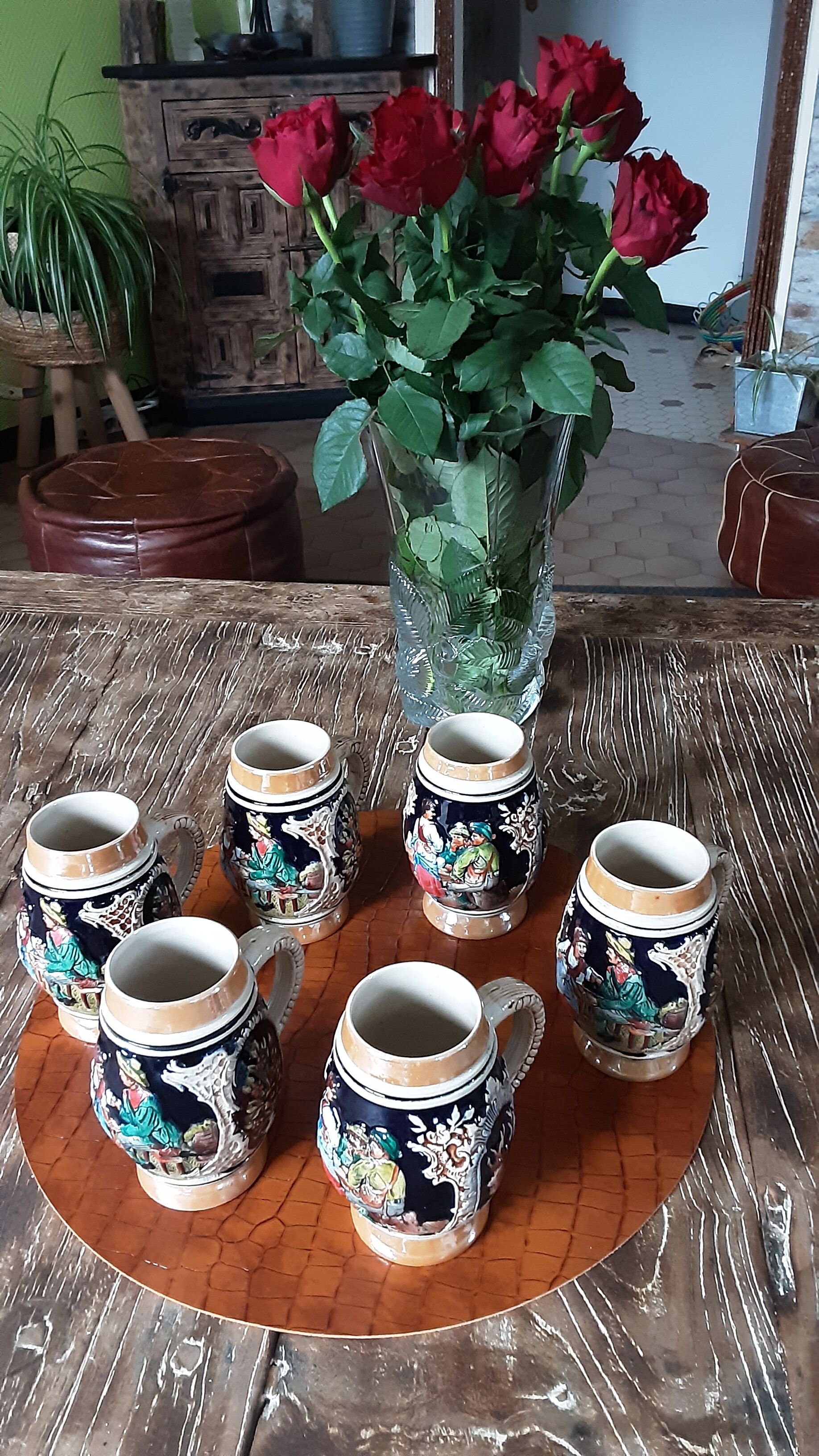 Set of 6 mugs beer germany