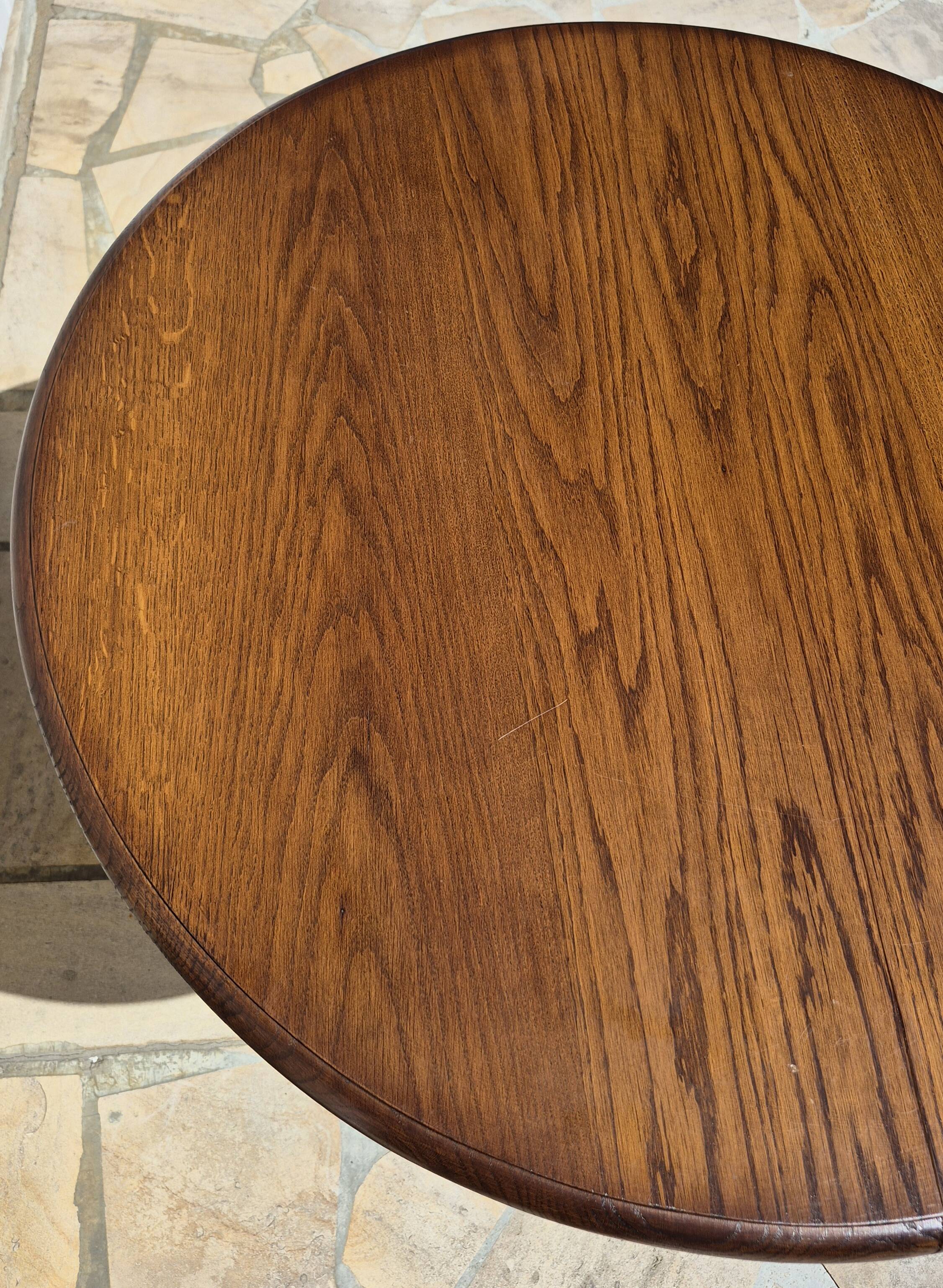 Petite table vigneronne ronde rabatable