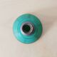Hand-painted turquoise-lined glass vase