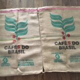 Lot of 2 coffee bags canvas jutte Brazil