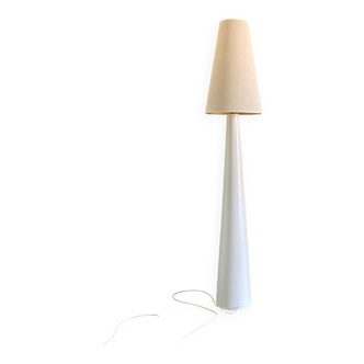 White ceramic floor lamp Faïenceries de Charolles