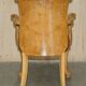 Restored Chesterfield Art Deco 1920 office chair in leather and walnut.