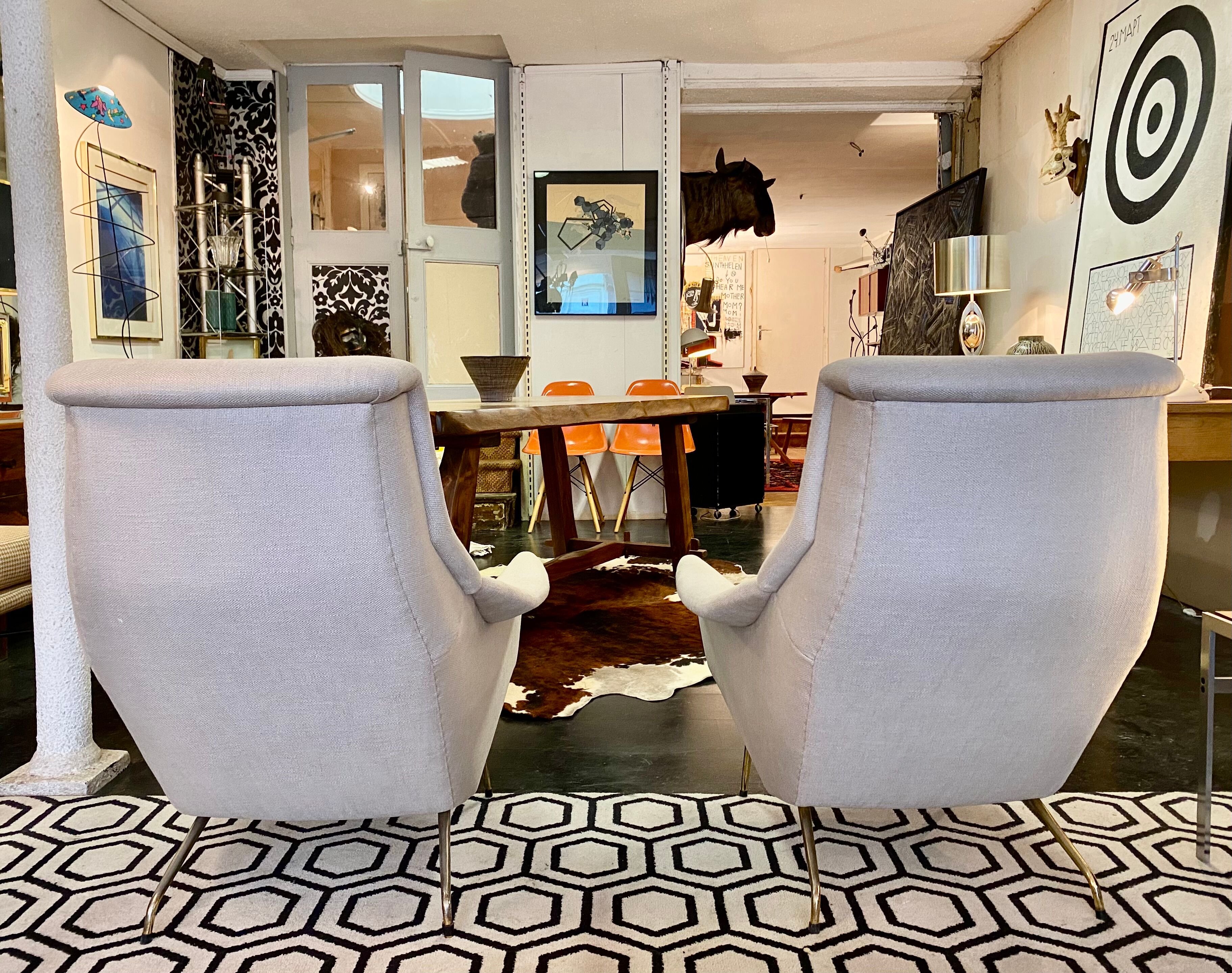 Pair of Guy Besnard armchairs