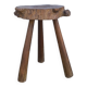 Solid elm tripod stool