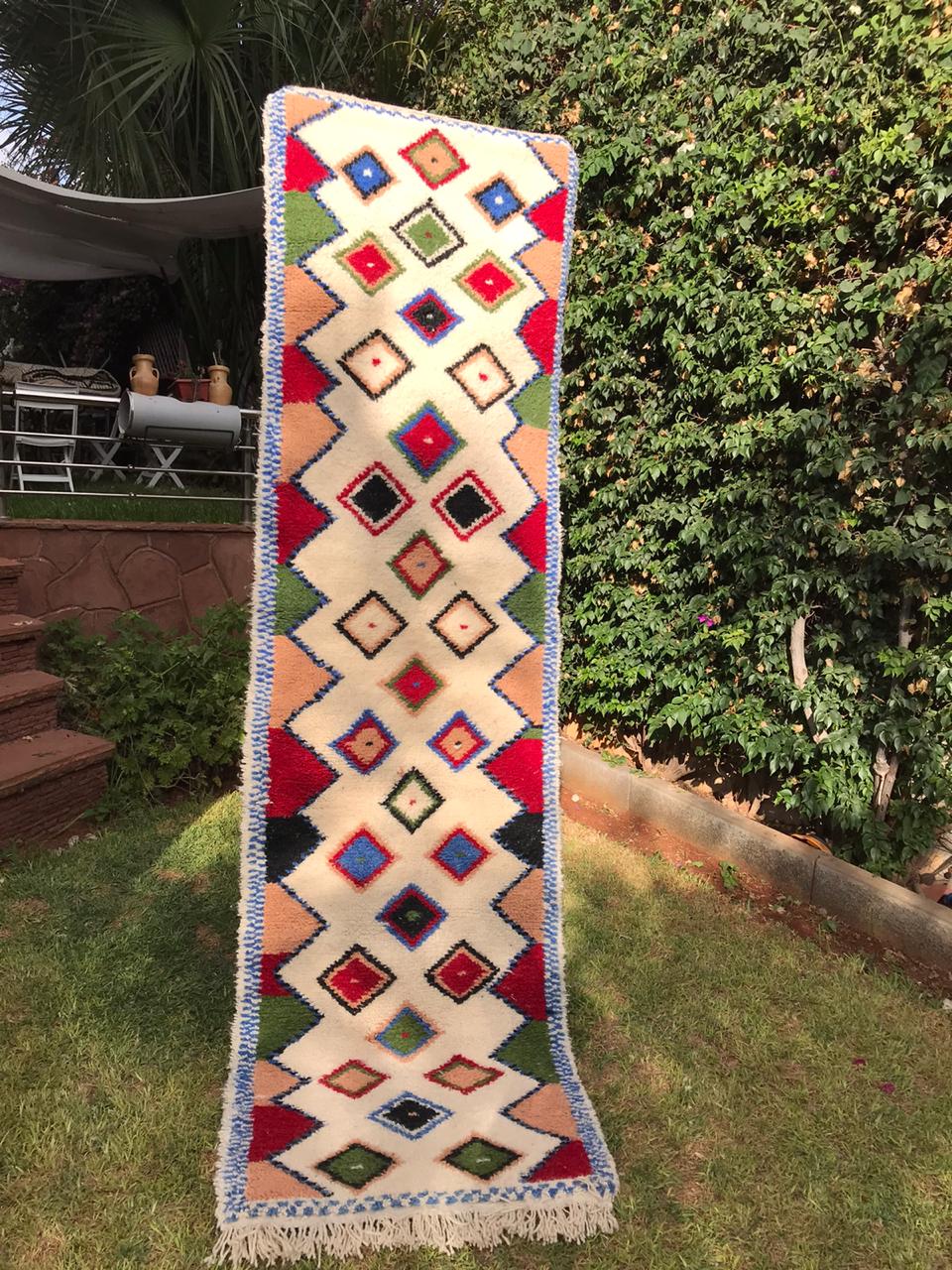 Tapis de Couloir Berbère coloré 85x300 cm