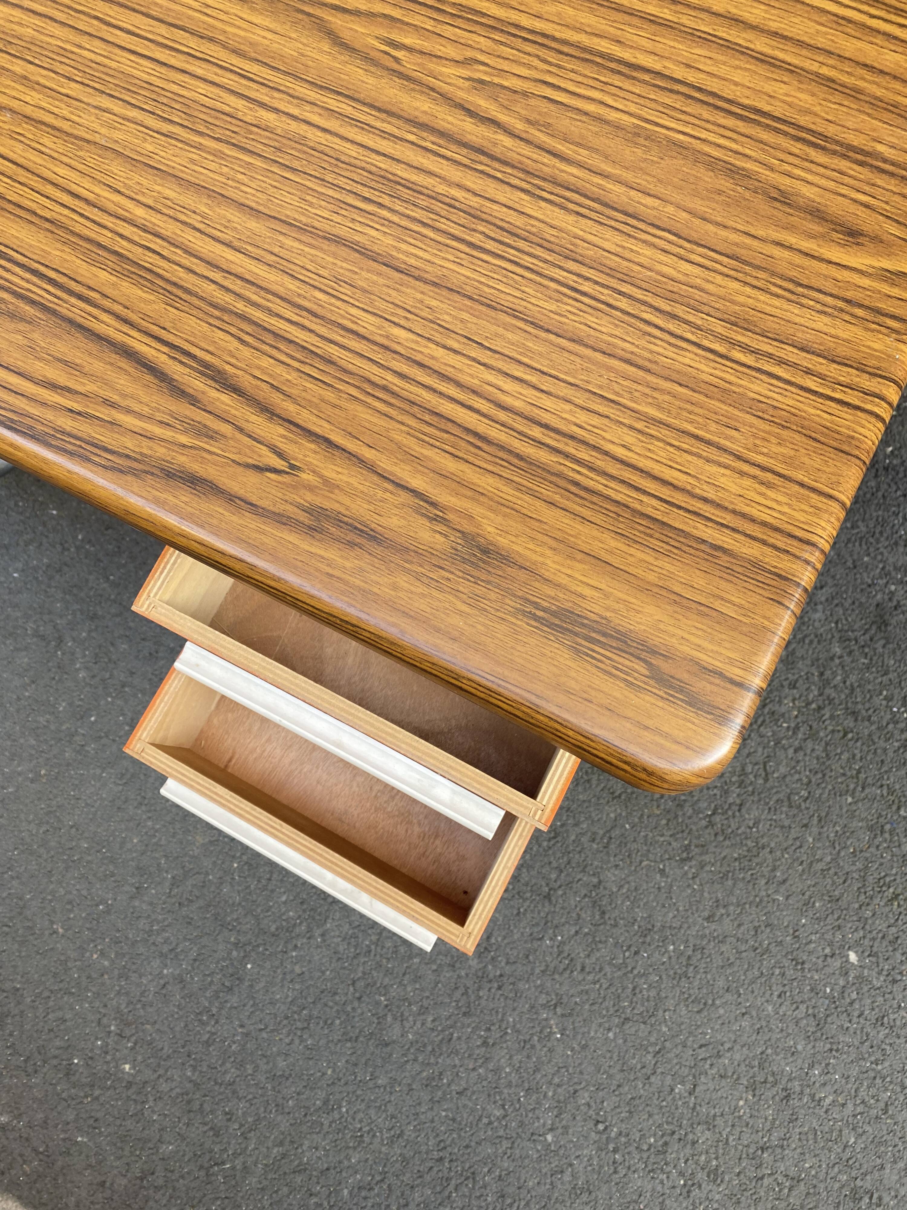 Vintage desk formica metal and wood 70's