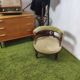 Fauteuil empire velours vert ancien