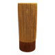 Beautiful cylindrical table lamp in wood and sisal, estimated 1960s-1970s