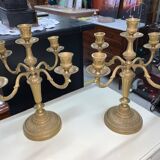 Pair of brass candlesticks