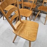 Lot of 8 country bistro chairs 1970