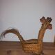 Vintage 1970s wicker chicken basket