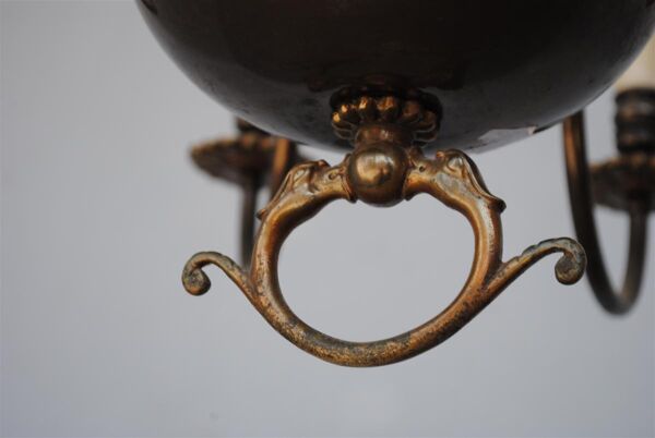 Lustre de style Hollandais en cuivre 10 feux