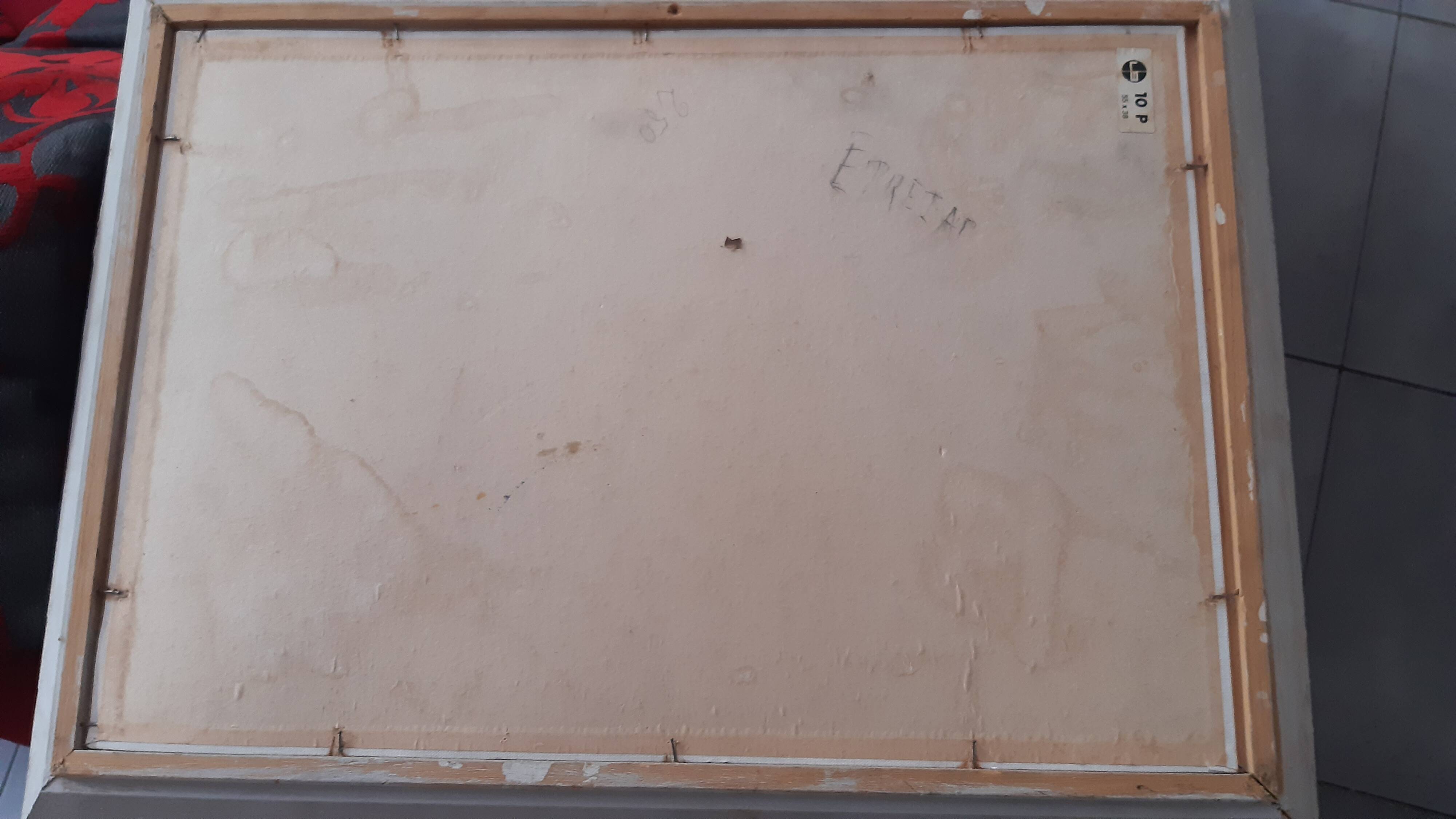 Old painting "Etretat upstream cliff"