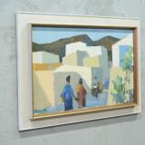 Stig Wernheden, Scandinavian Modern Landscape, 1960s, Oil on Canvas, Framed