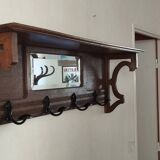 Wall-mounted coat rack, entryway shelf