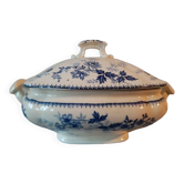 Rare earthenware vegetable dish with floral decoration bfk boch frères keramik