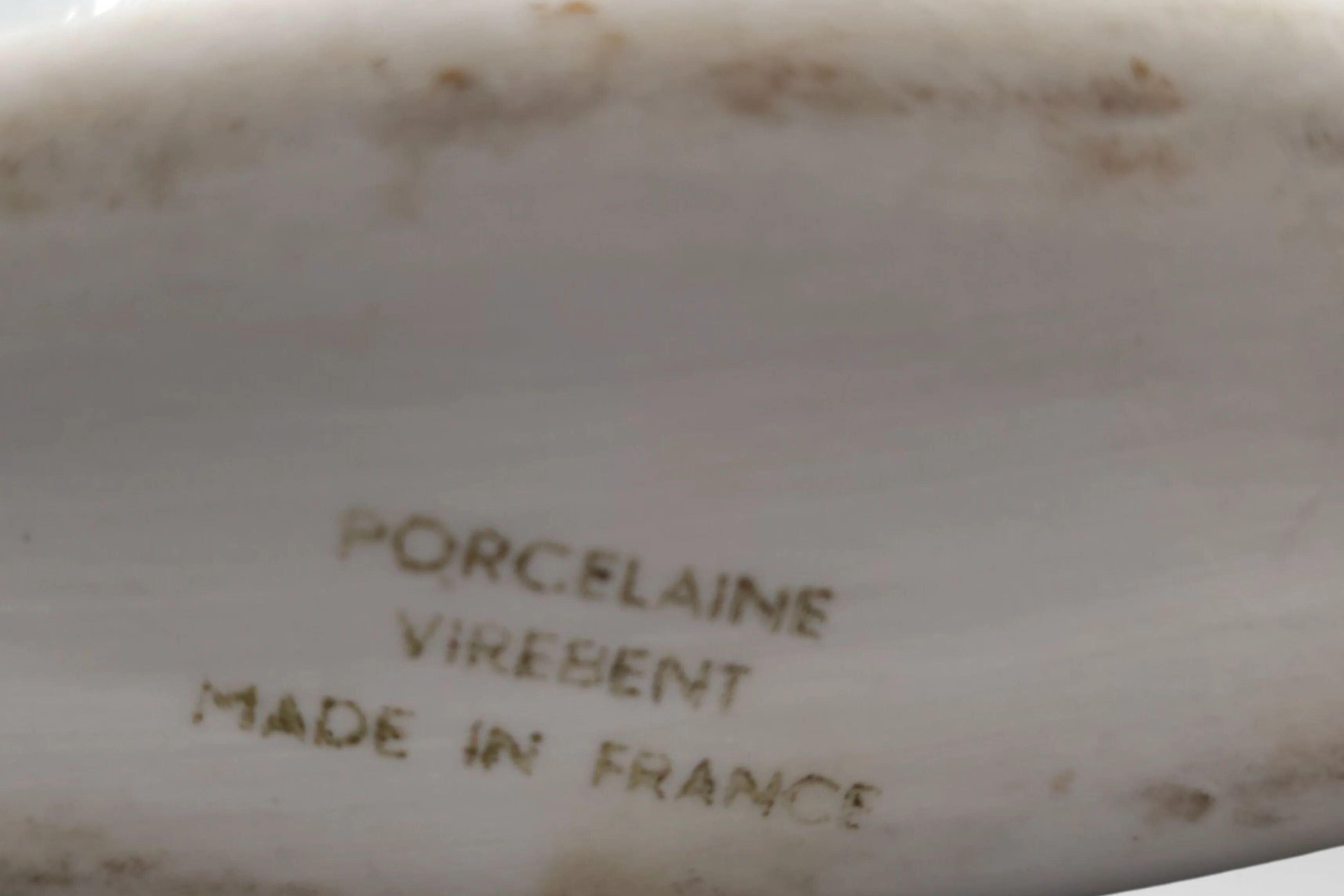 Vase en porcelaine Virebent – paysage minimaliste, France, années 1970
