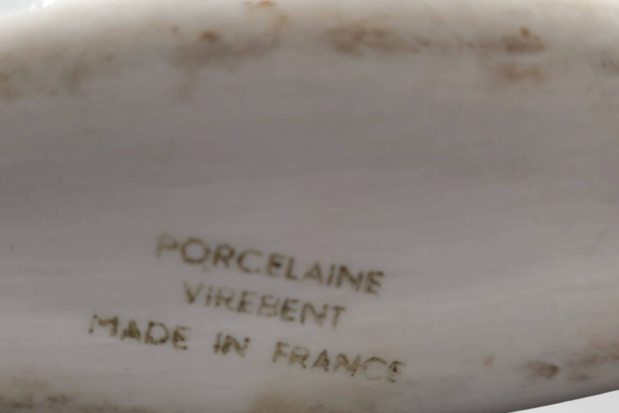 Virebent porcelain vase – minimalist landscape, France, 1970s