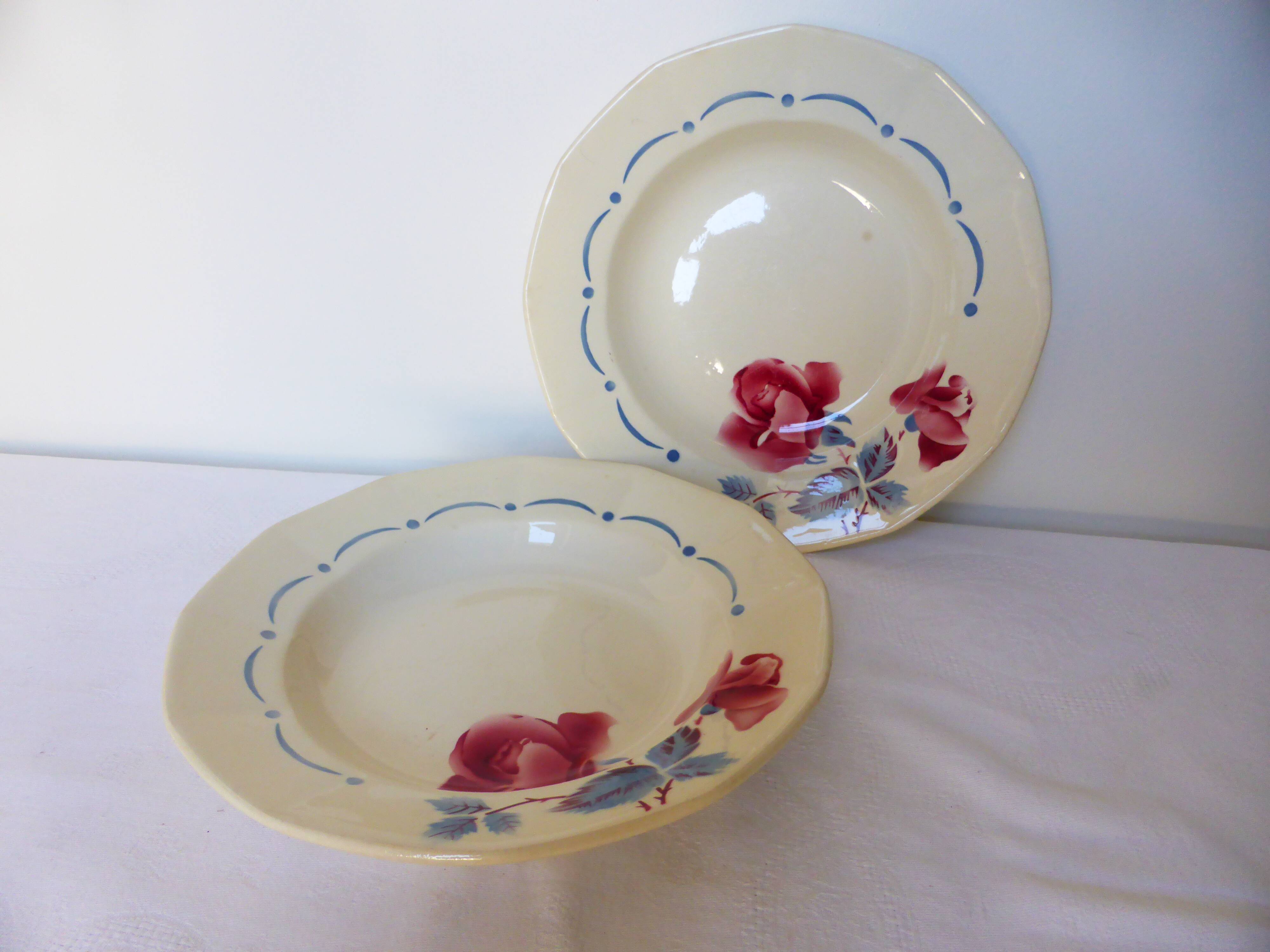 2 vintage deep plates from Digoin Sarreguemines 2107128
