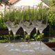 Set of 6 ARQUES crystal champagne flutes. BAVELLA model.
