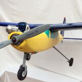 Model airplane circa 1980 years with gasoline engine in plastic dimension H-25cm- L-105- Pr-170