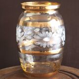 Bohemian glass and gold vase
